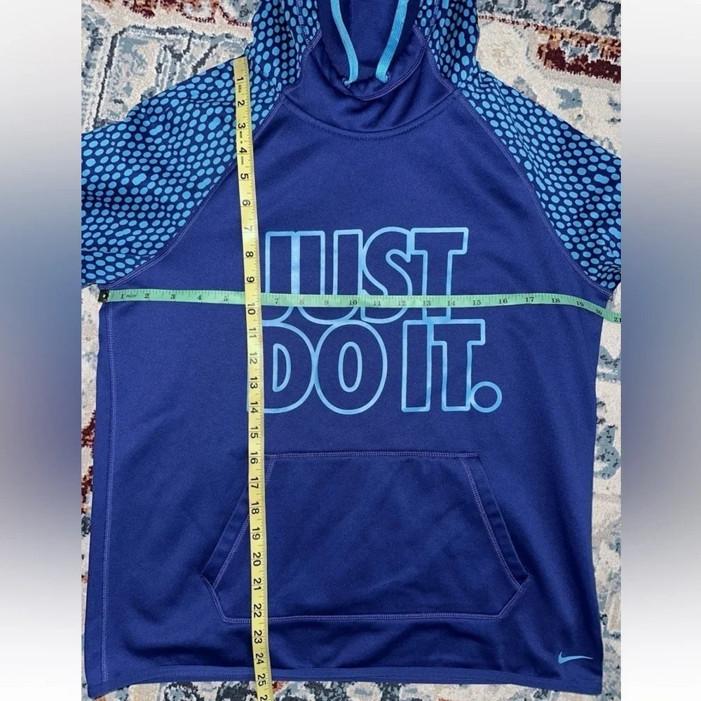 Nike Womens Blue Therma-fit Pullover Hoodie Sweater Size Medium M